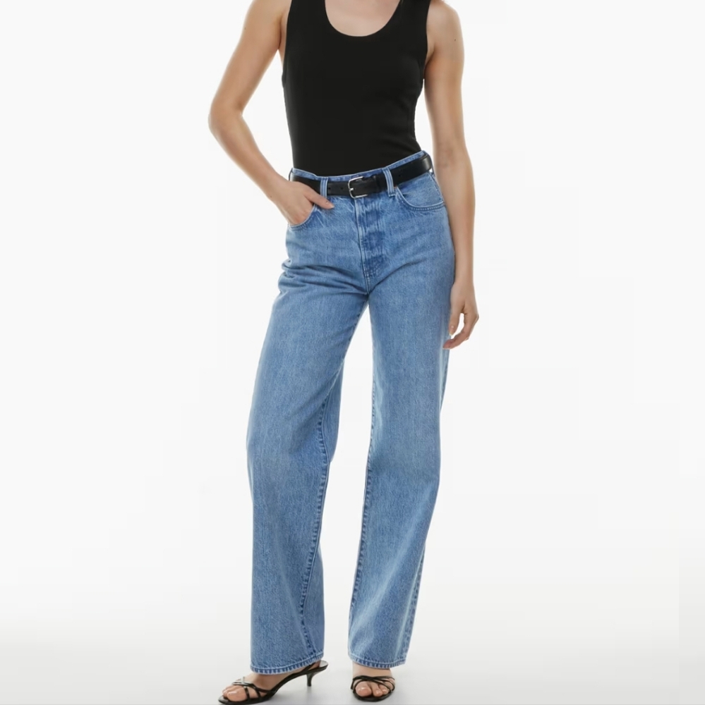 Denim Forum The Farrah Hi Rise Wide leg jean